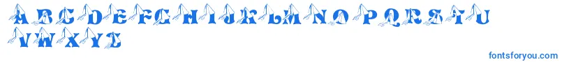 フォントLmsPrincessCap – 青いフォント