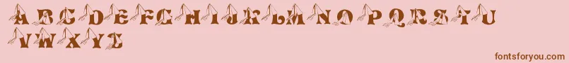 LmsPrincessCap Font – Brown Fonts on Pink Background