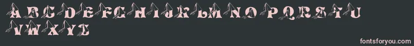fuente LmsPrincessCap – Fuentes Rosadas Sobre Fondo Negro