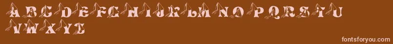 LmsPrincessCap Font – Pink Fonts on Brown Background