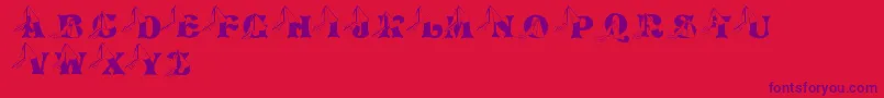 LmsPrincessCap Font – Purple Fonts on Red Background