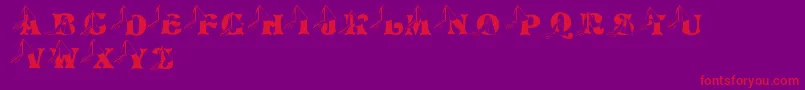 LmsPrincessCap Font – Red Fonts on Purple Background