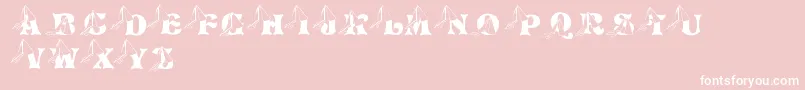 fuente LmsPrincessCap – Fuentes Blancas Sobre Fondo Rosa