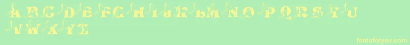 LmsPrincessCap Font – Yellow Fonts on Green Background