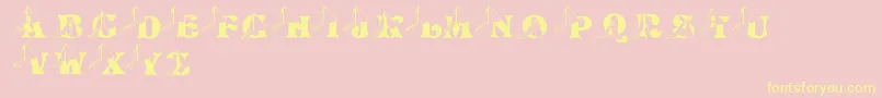 LmsPrincessCap Font – Yellow Fonts on Pink Background