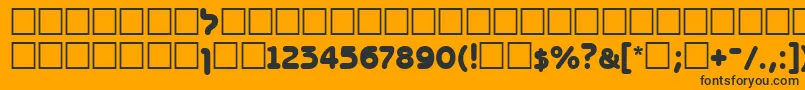Шрифт Bnz95C – чёрные шрифты на оранжевом фоне