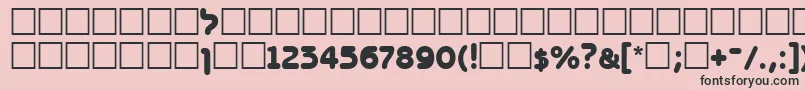 Bnz95C-fontti – mustat fontit vaaleanpunaisella taustalla