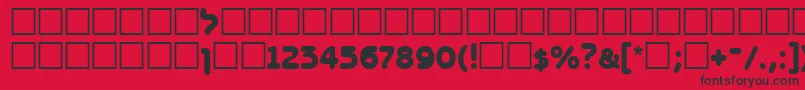 Bnz95C Font – Black Fonts on Red Background