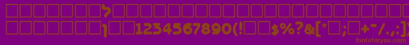 Bnz95C Font – Brown Fonts on Purple Background
