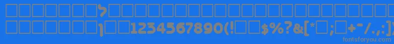 フォントBnz95C – 青い背景に灰色の文字