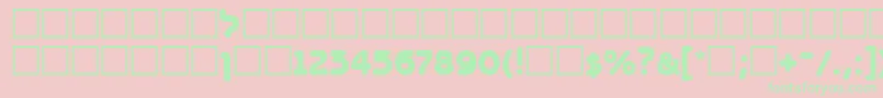 Bnz95C Font – Green Fonts on Pink Background