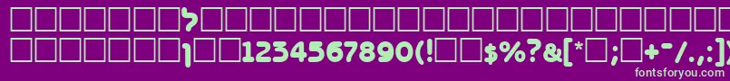 フォントBnz95C – 紫の背景に緑のフォント