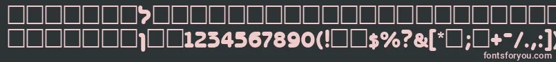 フォントBnz95C – 黒い背景にピンクのフォント