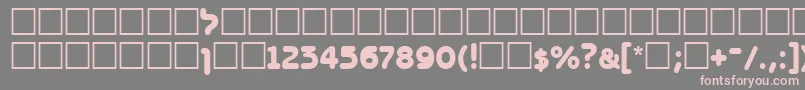 フォントBnz95C – 灰色の背景にピンクのフォント