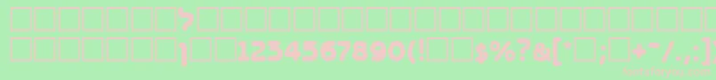 Bnz95C Font – Pink Fonts on Green Background
