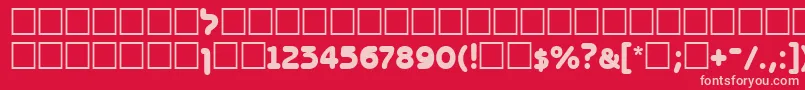 フォントBnz95C – 赤い背景にピンクのフォント