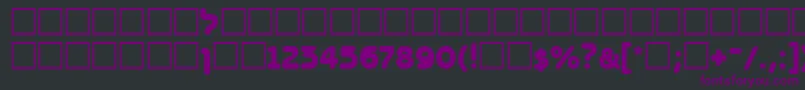 Bnz95C-fontti – violetit fontit mustalla taustalla