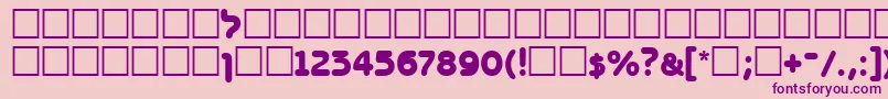 Bnz95C Font – Purple Fonts on Pink Background