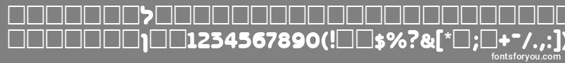 Bnz95C-fontti – valkoiset fontit harmaalla taustalla