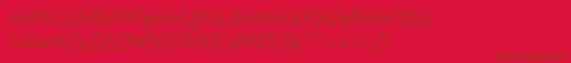 fuente TektonThItalic – Fuentes Marrones Sobre Fondo Rojo