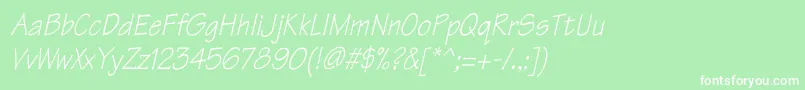 TektonThItalic Font – White Fonts on Green Background