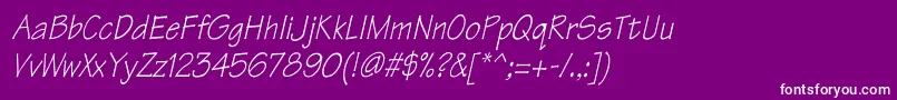 TektonThItalic Font – White Fonts on Purple Background