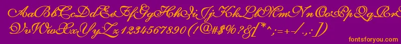 Volare Font – Orange Fonts on Purple Background