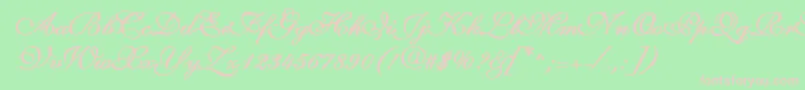 Volare Font – Pink Fonts on Green Background