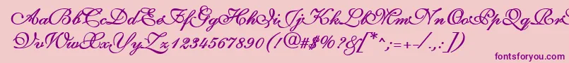 Volare Font – Purple Fonts on Pink Background