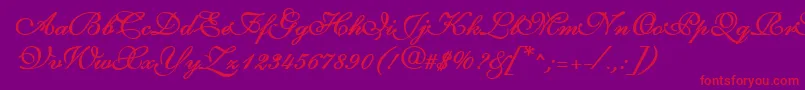 Volare Font – Red Fonts on Purple Background