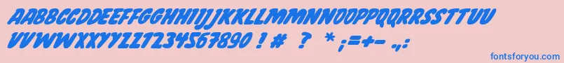 Garcia Font – Blue Fonts on Pink Background