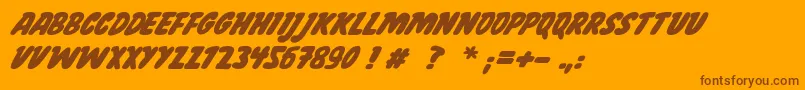 Garcia Font – Brown Fonts on Orange Background
