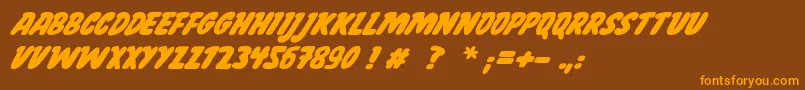 Garcia Font – Orange Fonts on Brown Background
