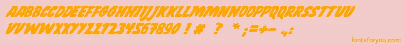 Garcia Font – Orange Fonts on Pink Background