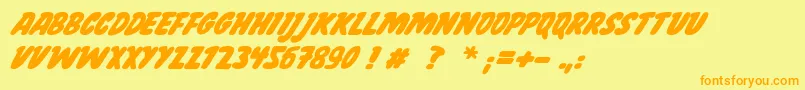 Garcia Font – Orange Fonts on Yellow Background