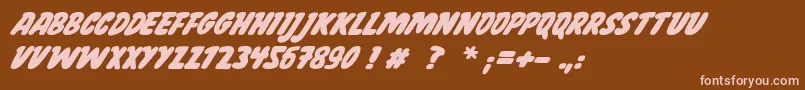 Garcia Font – Pink Fonts on Brown Background