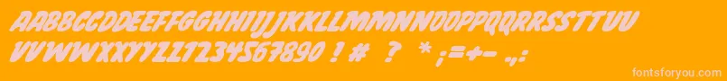 Garcia Font – Pink Fonts on Orange Background