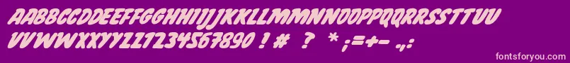 Garcia Font – Pink Fonts on Purple Background
