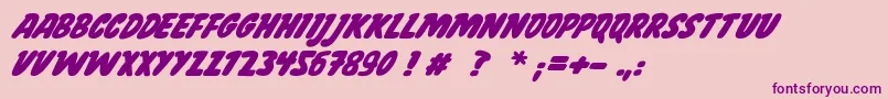 Garcia Font – Purple Fonts on Pink Background