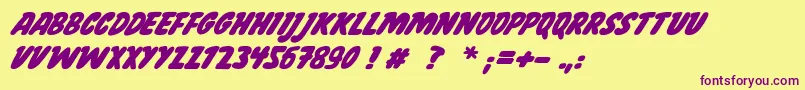 Garcia Font – Purple Fonts on Yellow Background