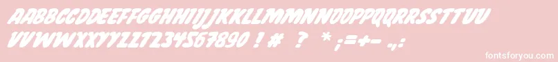 Garcia Font – White Fonts on Pink Background