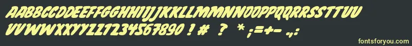 Garcia Font – Yellow Fonts on Black Background