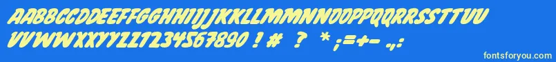 Garcia Font – Yellow Fonts on Blue Background