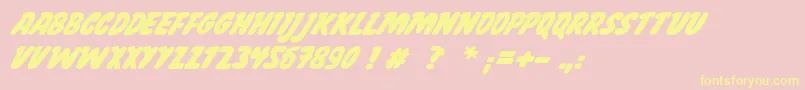 Garcia Font – Yellow Fonts on Pink Background