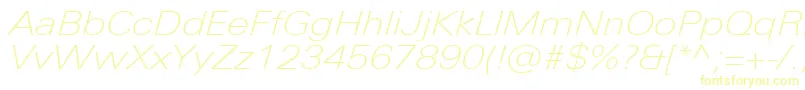 UniversNextProThinExtendedItalic Font – Yellow Fonts