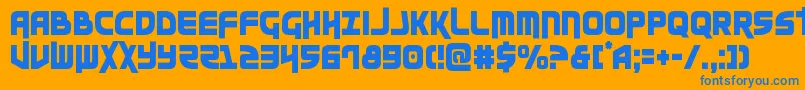 Moltorscond Font – Blue Fonts on Orange Background