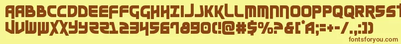 Moltorscond Font – Brown Fonts on Yellow Background