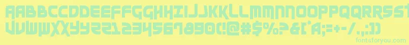 Moltorscond Font – Green Fonts on Yellow Background