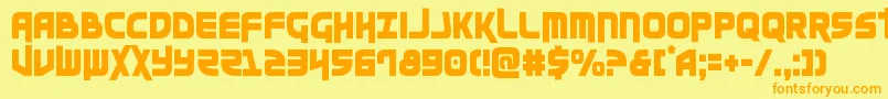 Moltorscond Font – Orange Fonts on Yellow Background