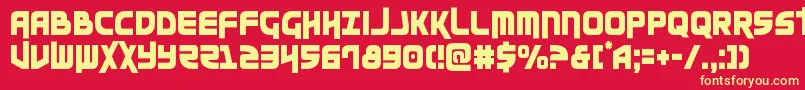 Moltorscond Font – Yellow Fonts on Red Background